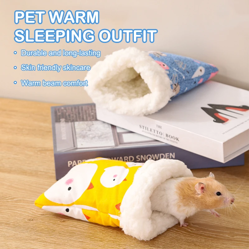 1 PC Winter Small Pet Gliders Sleeping Pouch Bag Warm Comfortable Hedgehog Squirrel Hamster Bed Nest Hamster Pet House Supplies