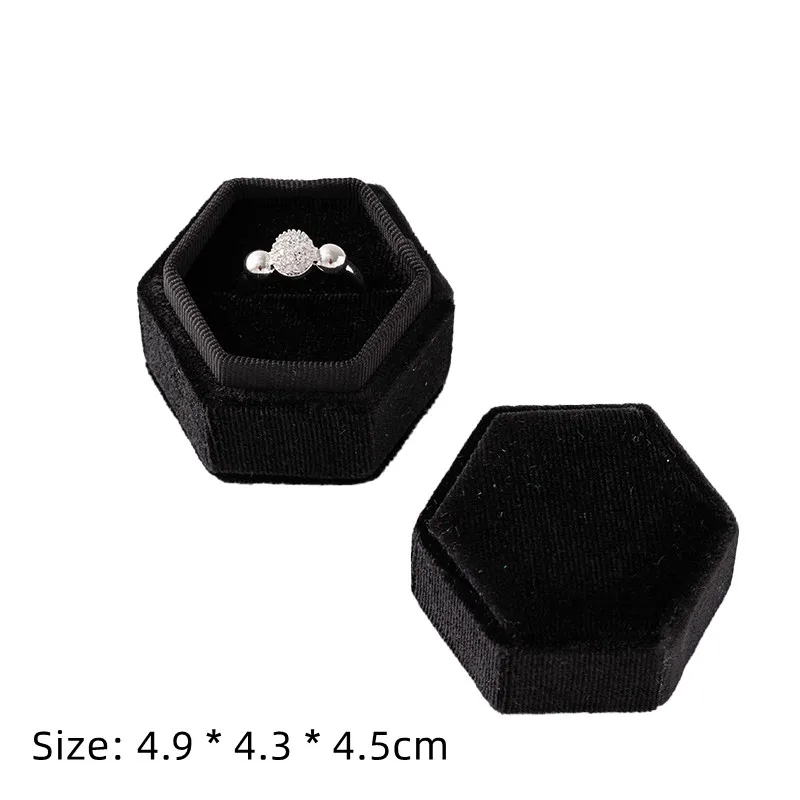 Platz Verlobung Samt Ohrring Ring Verpackung Box Schmuck Organizer Valentinstag Geschenk Fall Ring Display Lagerung Großhandel