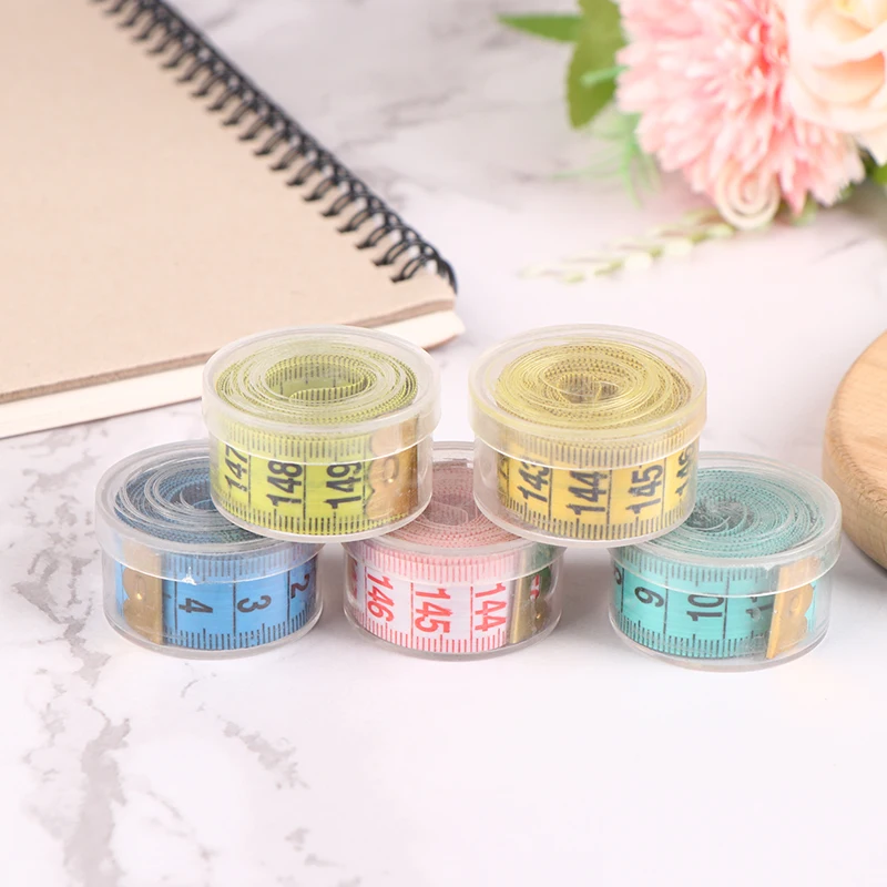 150cm/60" Body Measuring Ruler Sewing Measuring Tape Soft Random Color Sewing Tailor Tape Measure Centimeter Meter