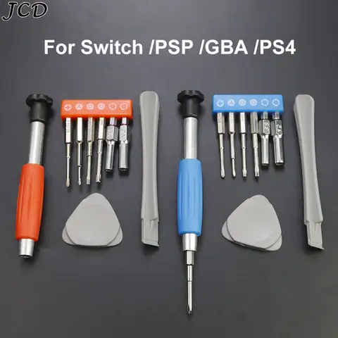 Jcd conjunto de chave de fenda kit de ferramentas de abertura de desmontagem peças de reparo para switch gba sp novo console de jogos 3ds xl psp ngc