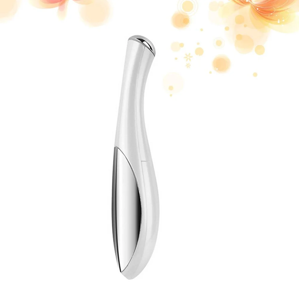 

Eye Massager Pen Mini Electric Facial Device For Dark Circle Wrinkle Puffiness Relief Skin Care Tool White