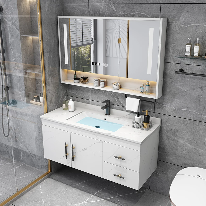 Luxury Decorations Cupboard Skincare Space Saver Partitions Display Toilet Bathroom Cabinet Storage Gabinete Home Furniture