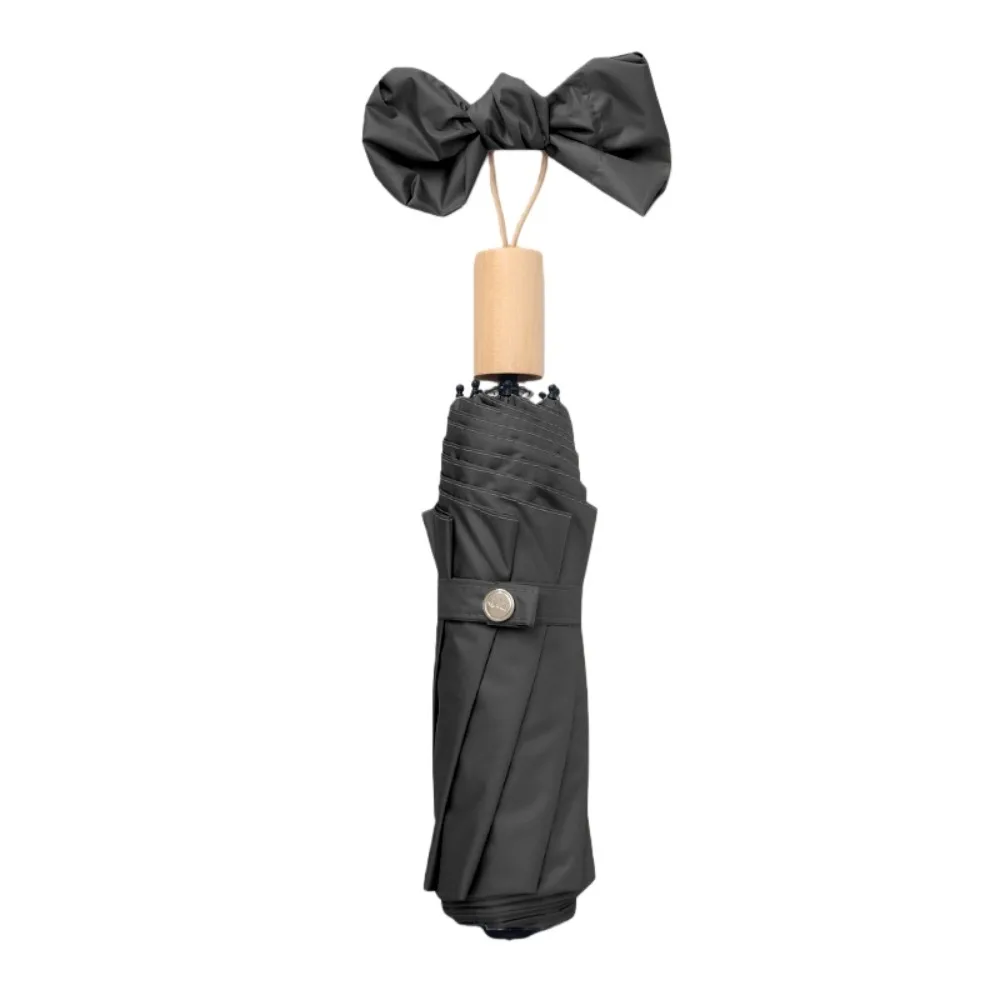 صغيرة جديدة بلون واقية من الشمس مظلة يندبروف المحمولة مظلة المطر مقبض خشبي غير نافذ للمطر للطي مظلة واقية من الشمس النساء