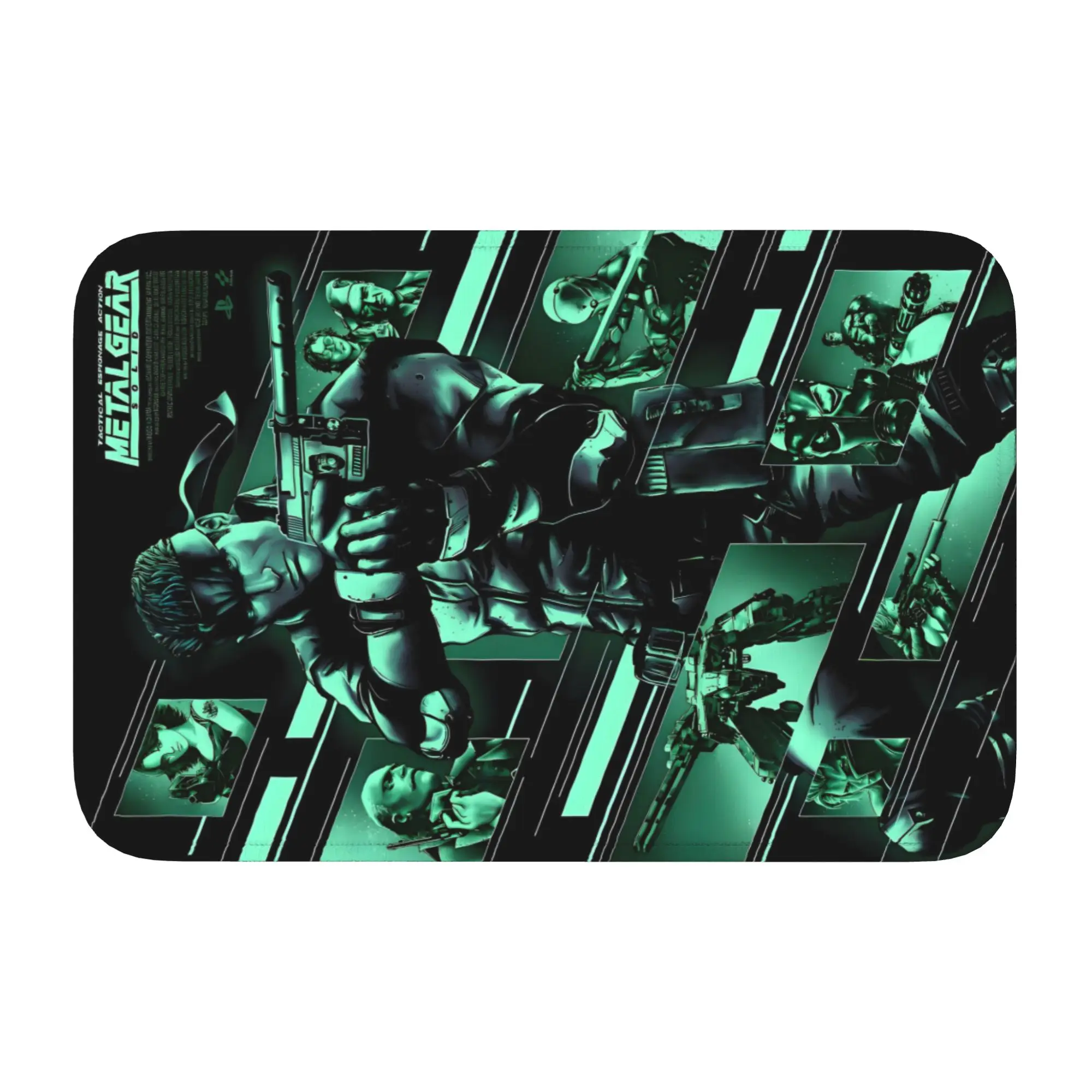 Personalized Metal Gear Soli Game Doormat Mat Anti-Slip Action Adventure Stealth Video Kitchen Bathroom Toilet Rug Carpet