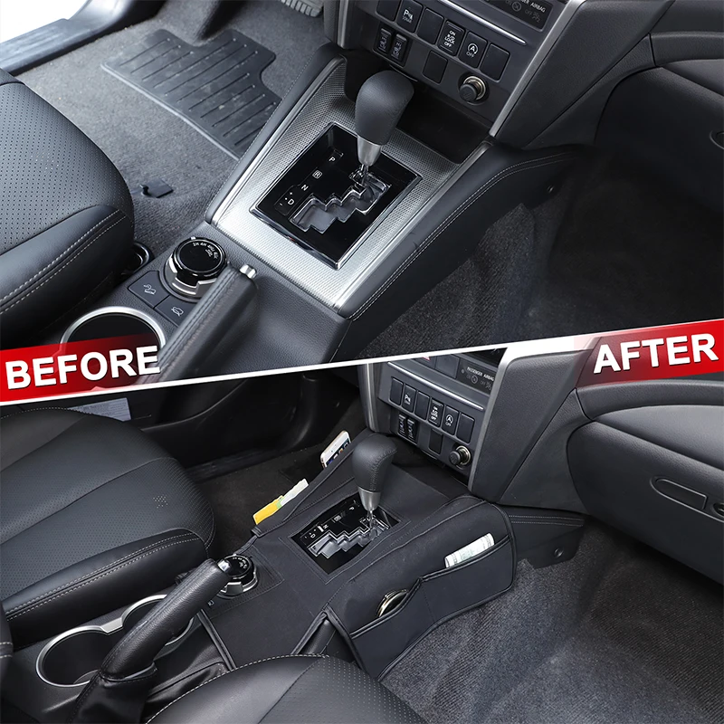 

For Mitsubishi L200 Triton Accessories Leather Center Console Gear Shift Panel Cover Trim