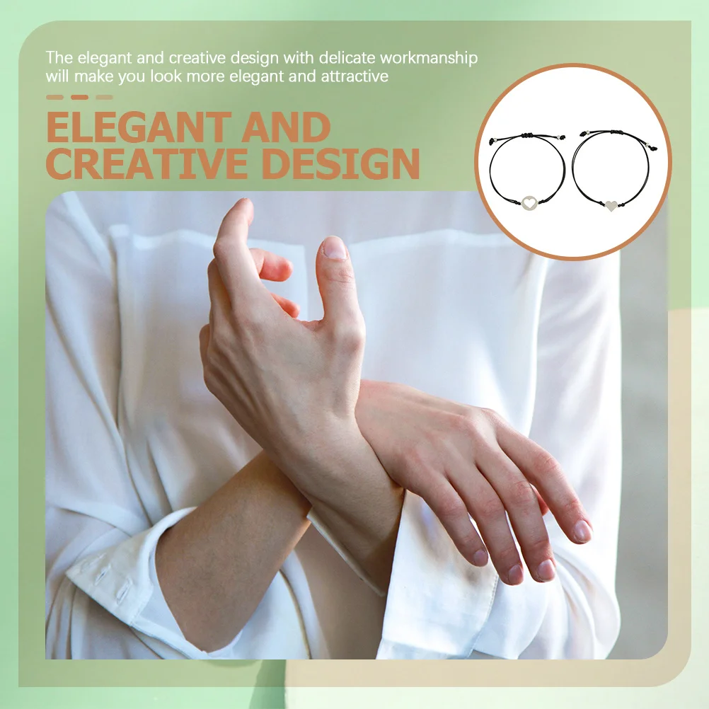 مجموعة واحدة من أساور متطابقة للأم والبنت قابلة للتعديل من الفولاذ المقاوم للصدأ على شكل قلب للعودة إلى المدرسة مجوهرات هدية للفتيات في اليوم الأول