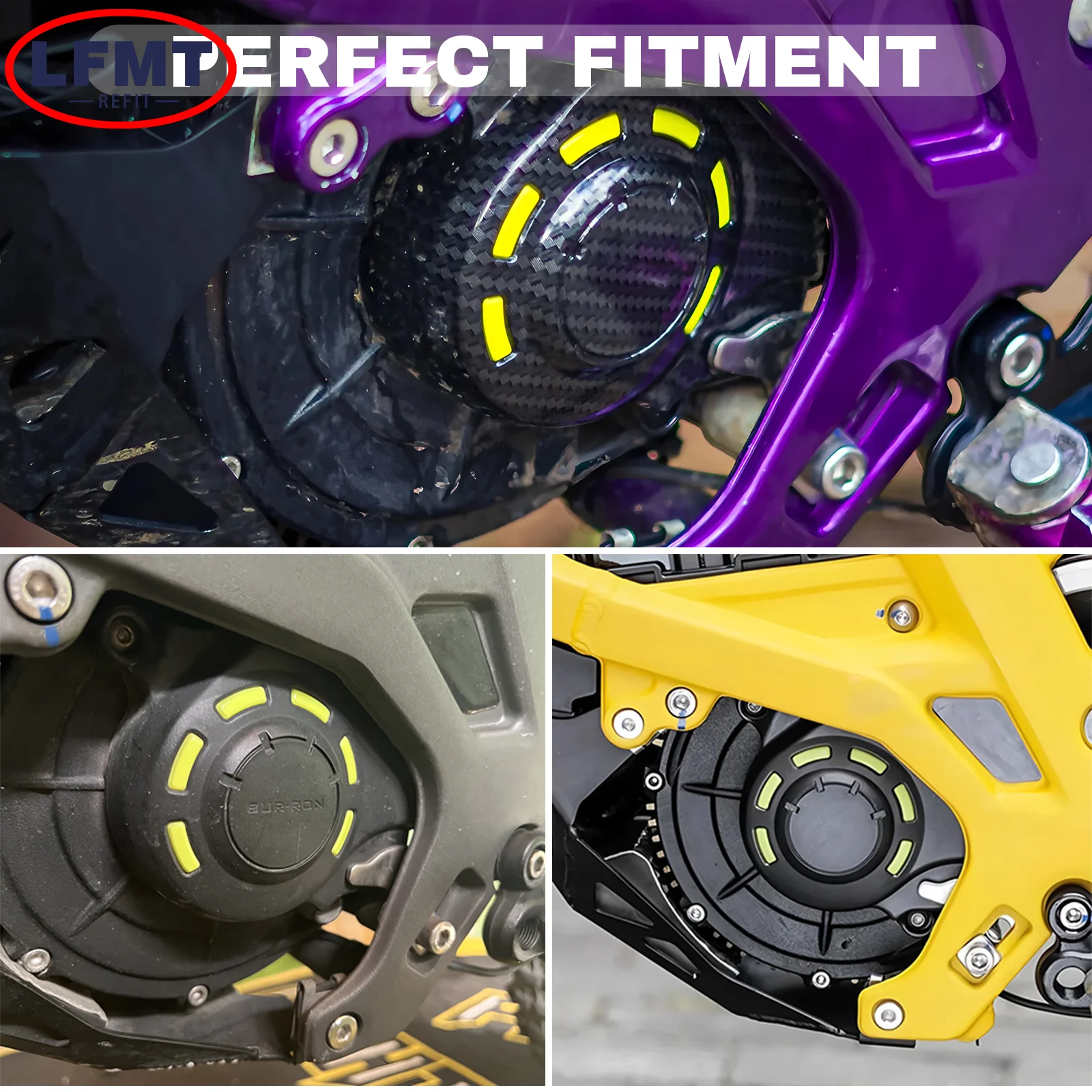 For SurRon Electric Motorcycle Engine Case Saver Cover Carbon Fiber Motor Pulley Guard For Sur-Ron Light Bee S & X Accessories