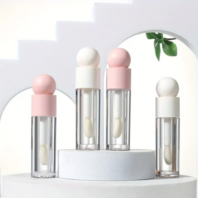 

5ml/0.17oz Lip Gloss Tubes Lipstick Bottle White Cap Empty Refillable Cosmetic Packing Container Makeup Tools