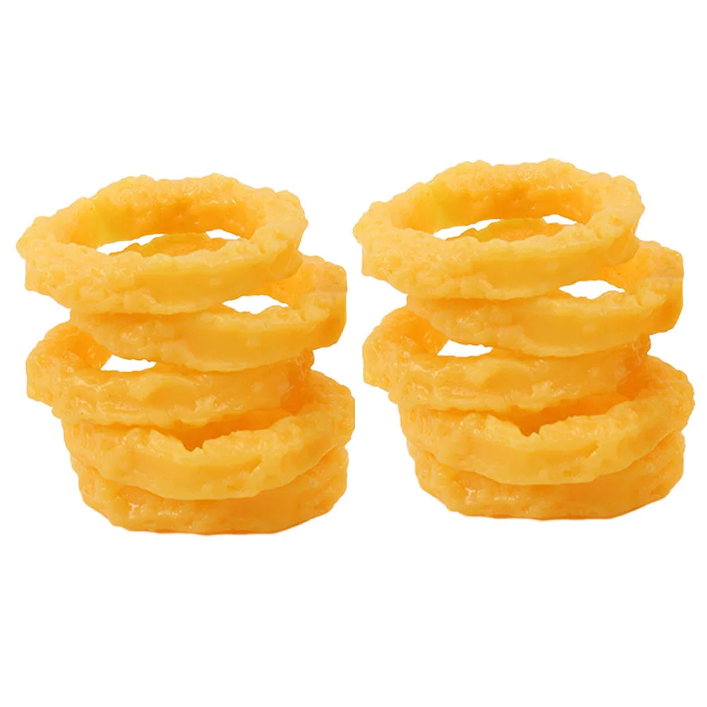 

Artificial Simulated Food Scampi Fries Faux Model Squid Rings Orange Pvc Burgers