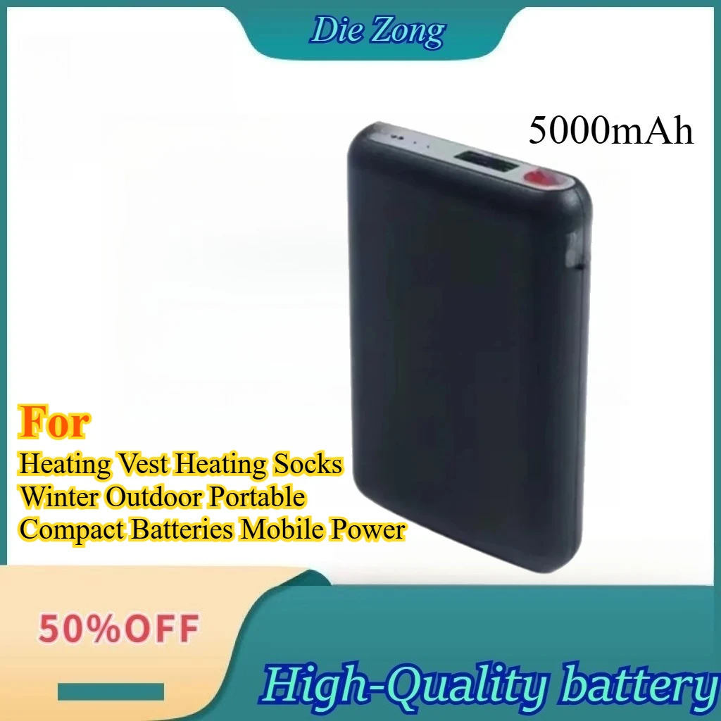 

New 5000mAh 5V Rechargeable Battery for Heating Vest, Heating Socks, Winter Outdoor Use - Portable and Compact Mobile Power