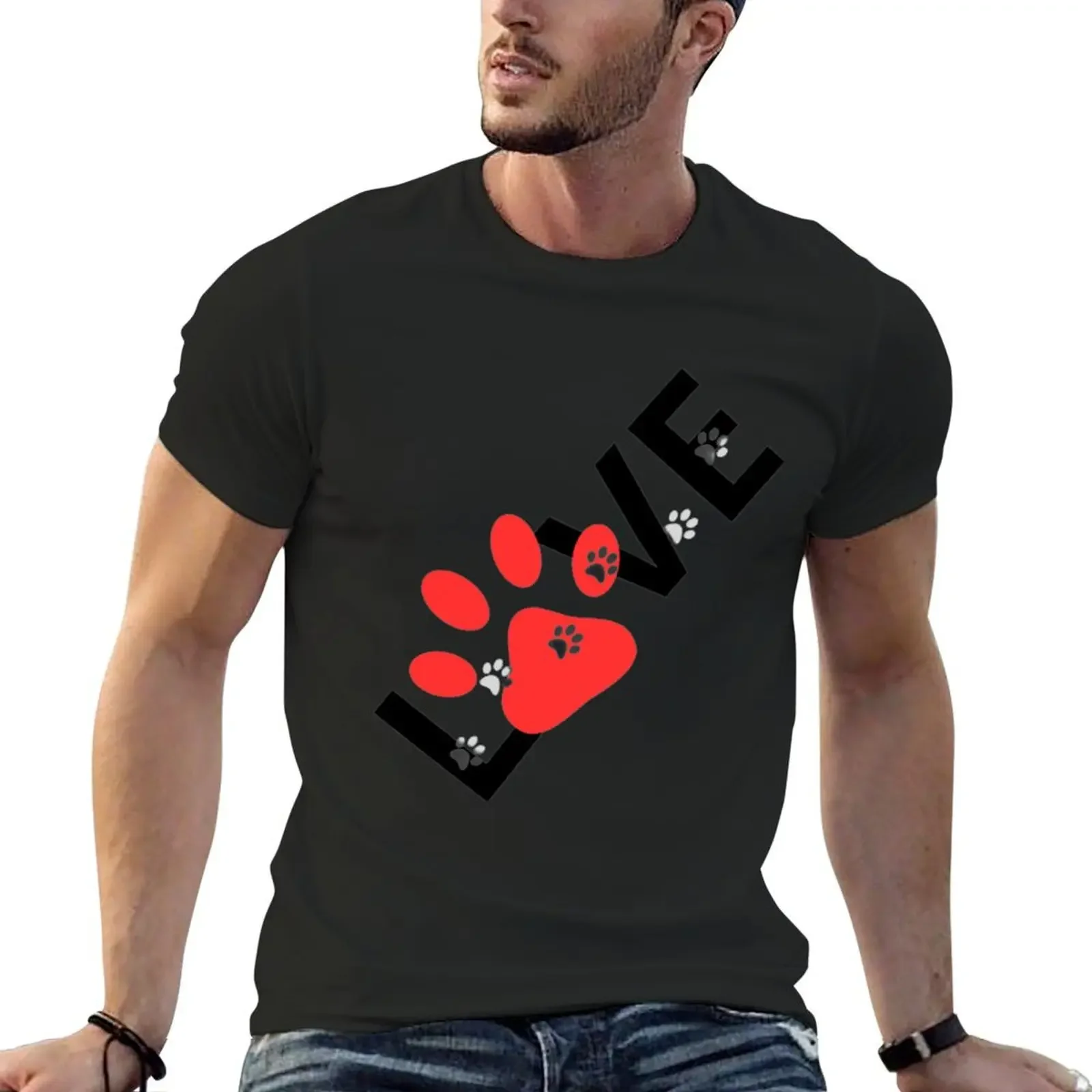 I like dogs LOVE heart DOOG dog beds for large dogs T-Shirt custom shirt man t shirt plain men clothing