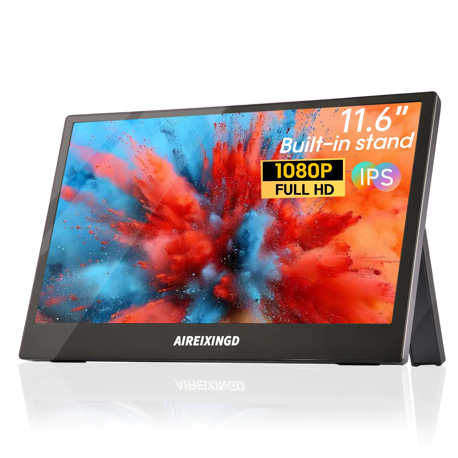 AIREIXINGD 11.6 Inch IPS Portable Monitor FHD 1920*1080 For Laptop XBox PS4/ 5 Switch Cell Phone PC Extension Mobile Mointor