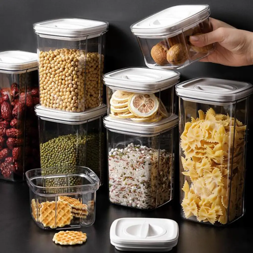 

Cereal Storage Container Sealed Storage Tank Capacity Transparent Airtight Cereal Storage Box Organize Kitchen with This Sealed