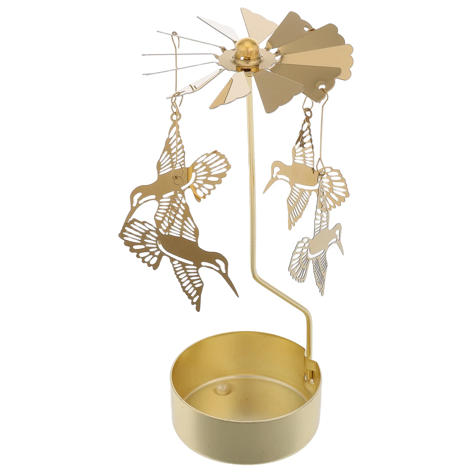 Tealight Carousel الدورية حامل الرجعية الحديد سبينر للمنزل ديكور الروائح فواحة عطور #3