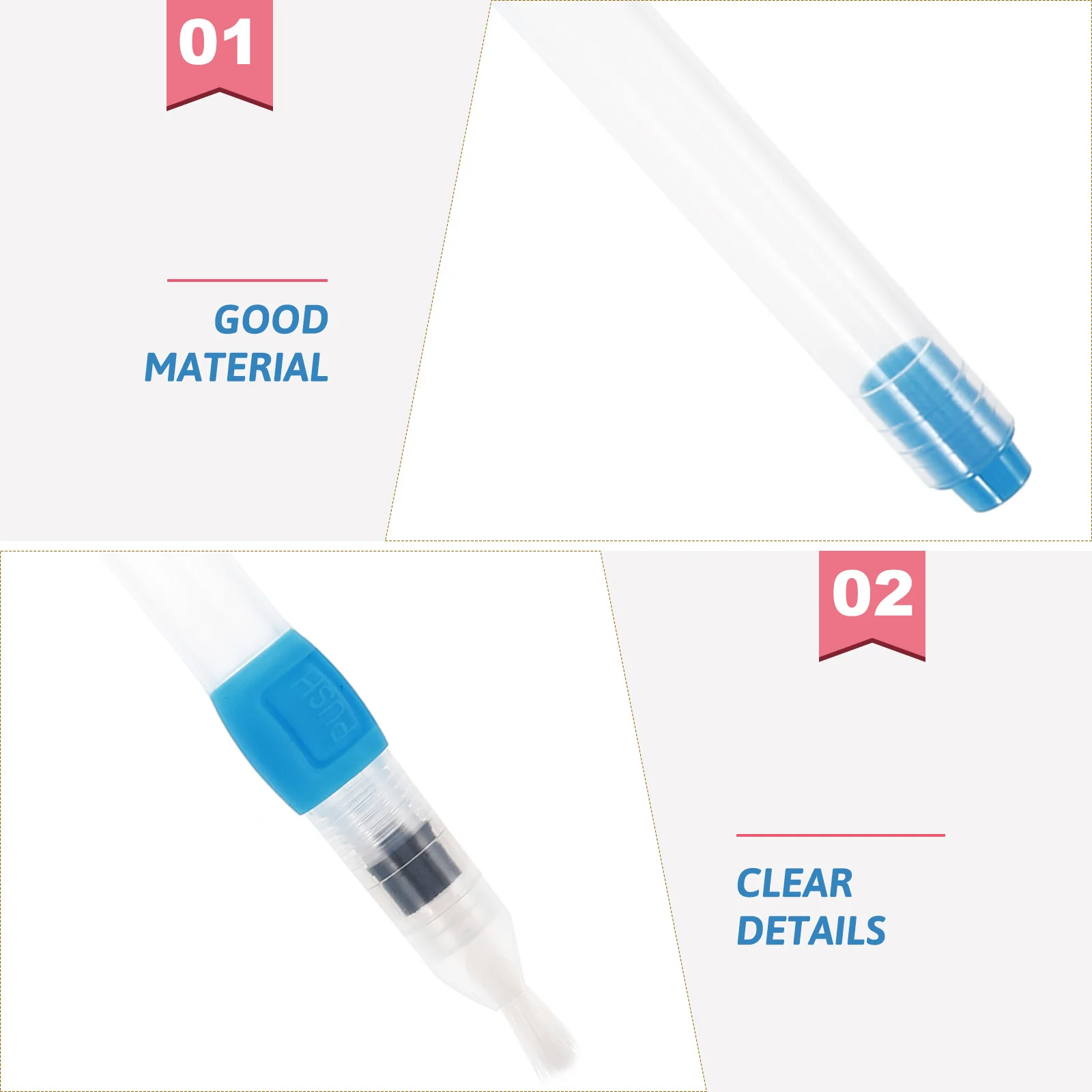 

6Pcs Professional Water Brush Pens for Watercolor Markers and Hand Painting Easy Control and Clean Calligraphy Pen Set