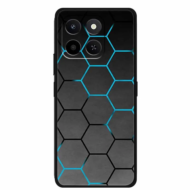 ل Honor X7d play 10T 400 الذكية 5G 2025 الحالات الهاتف المضادة للخبط الأسود سيليكون لينة حافظة من البولي يوريثان ل Honor X7d 4G الغطاء الخلفي Funda