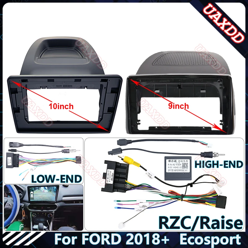 

For FORD 2018 Ecosport 9-10.1INCHCar Radio Android Stereo audio screen multimedia video player navigation cables Harness frame