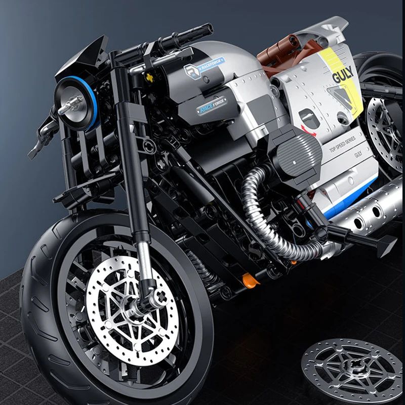 IN STOCK 60535 MOC Technical Motorcycle Building Blocks Model
