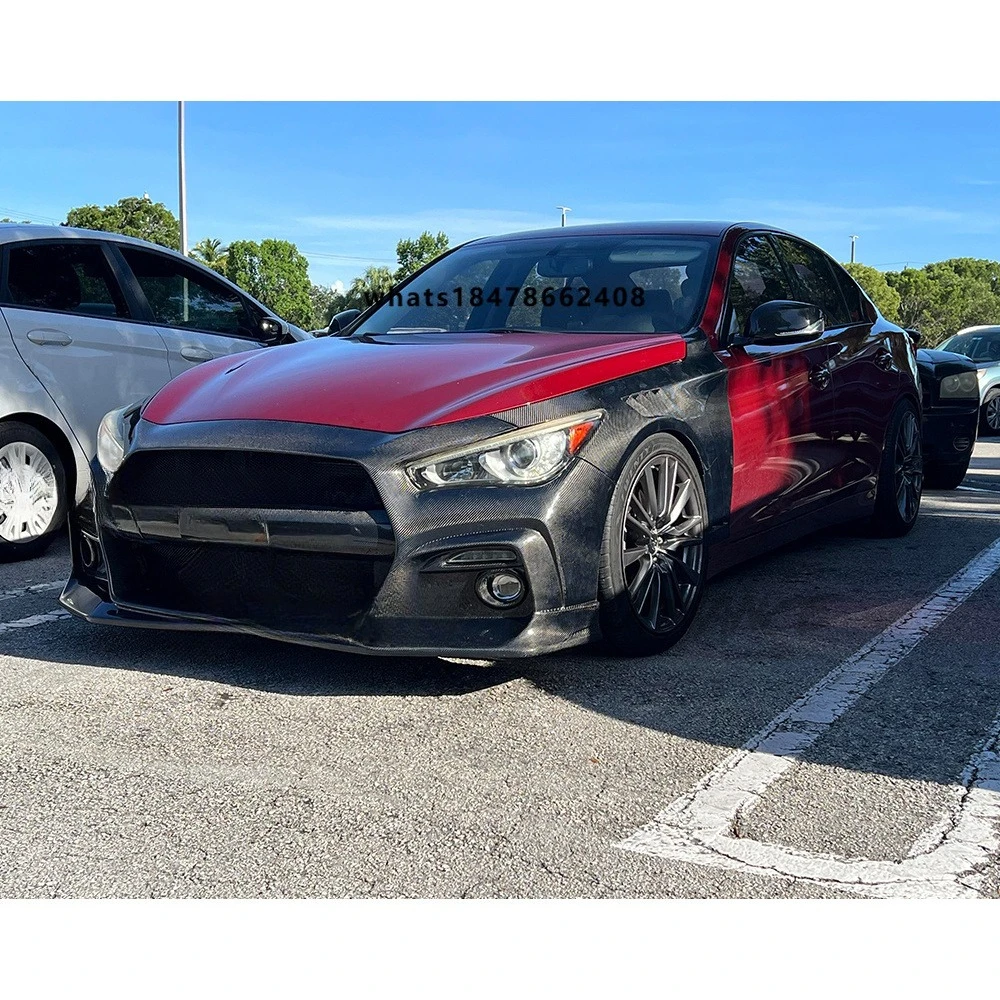 V2 Style Carbon Fiber Front Bumper Bodykit for Infiniti Q50 Body Kits