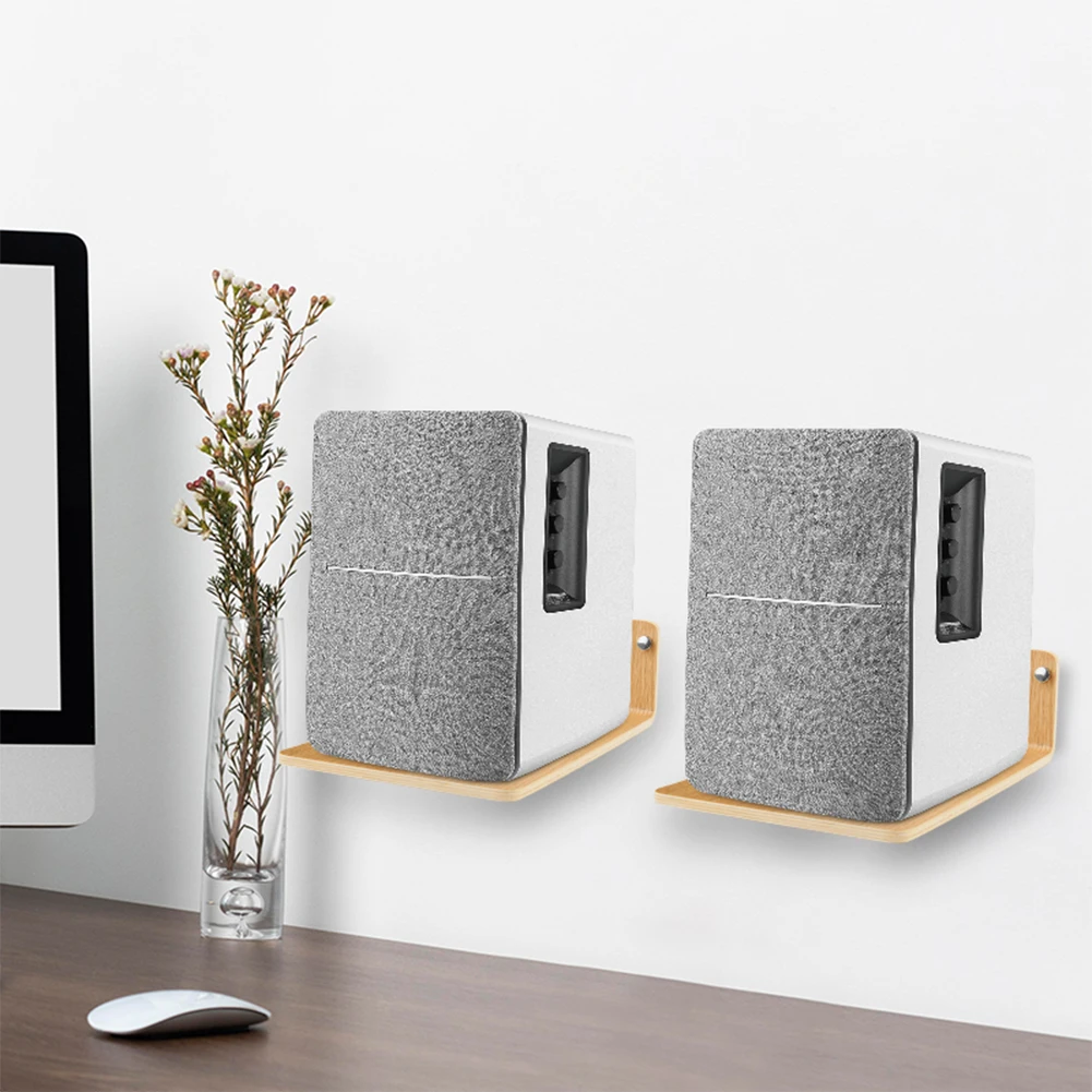 2-Pack Speaker Wall Mounts Wall Mount Bookshelf Speaker Stand Display Wall Holder for Edifier R1280T/R1700BT Bookshelf Speakers