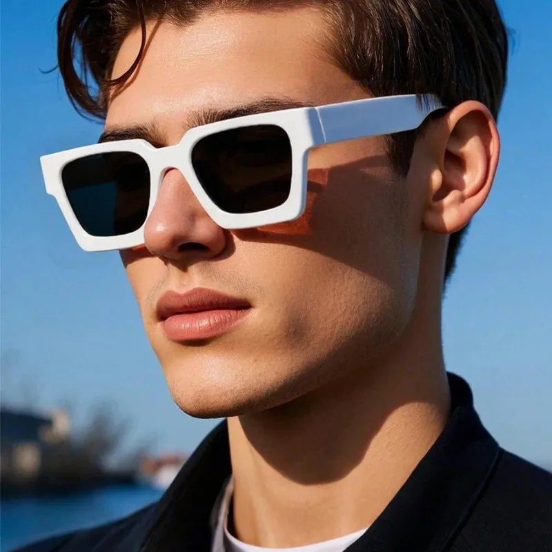 Classic Retro Square Sunglasses Fashionable Luxury Simple Frame Glasses Modern Men's And Women's UV400 Eyewear