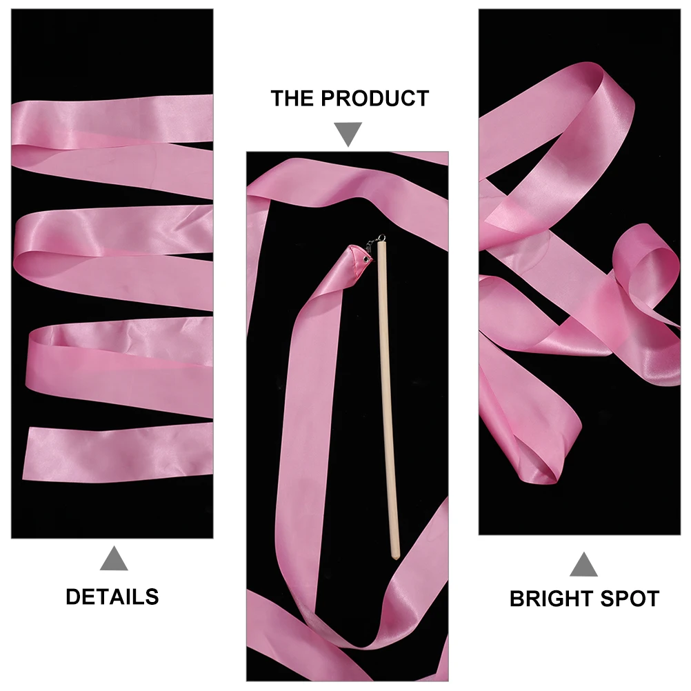 

4pcs Dancing Ribbons Gymnastics Performance Dance Streamer Ribbon Rhythmic Ribbon Stick For