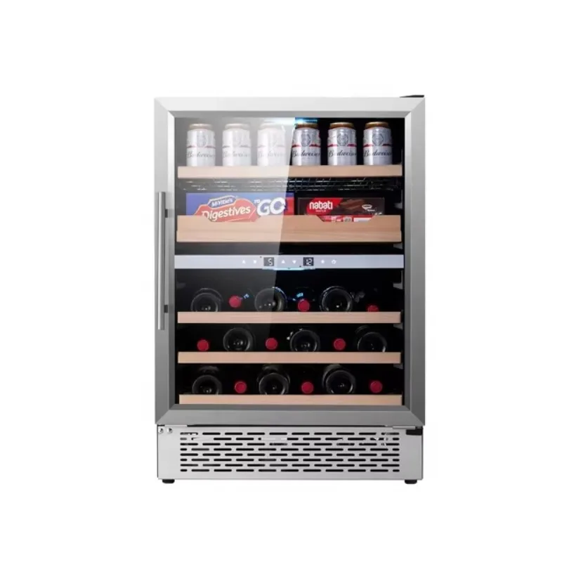 46 Bottles Free Standing / Under Counter Installation Wine Cooler Tempered Glass Doorr