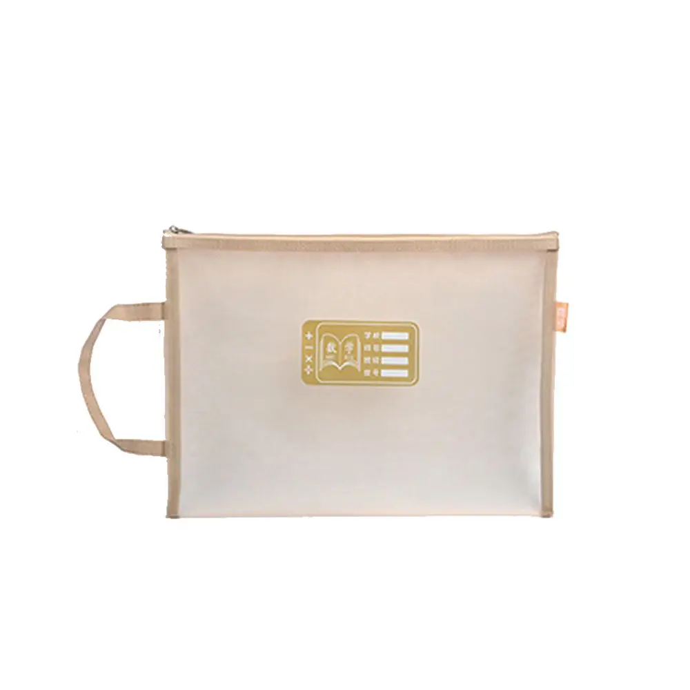 

School Office Supplies Paper Student Gift File Pocket A4 File Folder Bag Zipper File Pocket Document Bag Storage Handbag