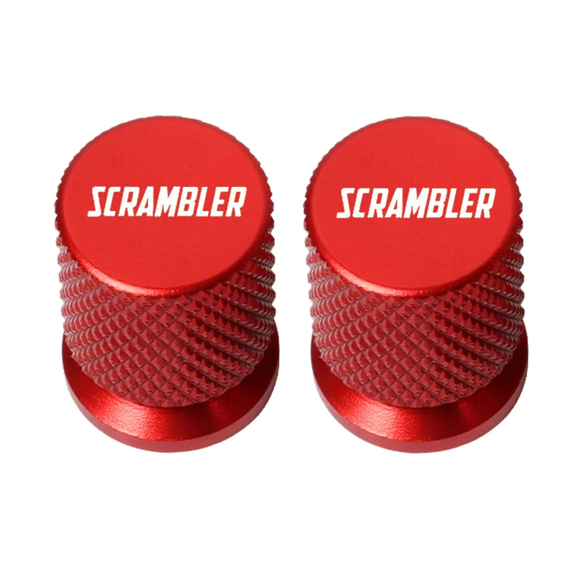ฝาครอบวาล์วยางรถจักรยานยนต์ 2 ชิ้น ทำจากอลูมิเนียมอัลลอยด์ CNC สำหรับ Ducati Scrambler 400 800 1100 อุปกรณ์เสริม