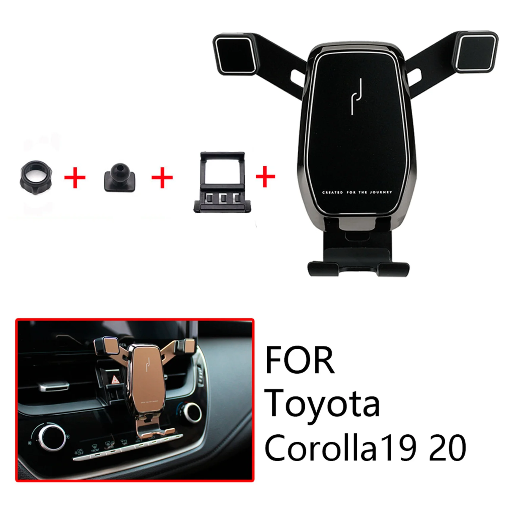 Authentic 2X Car Mount Phone Holder Air Vent Clip Mobile Phone Holder For Toyota Corolla Altis Accessories 2019 2020 Accessories