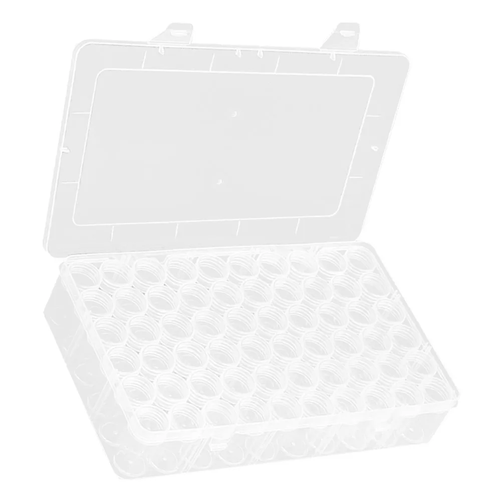 

60 Grid Beads Holder Organizer Clear Storage Containers Small Parts Box Safe Material Multi Function Household