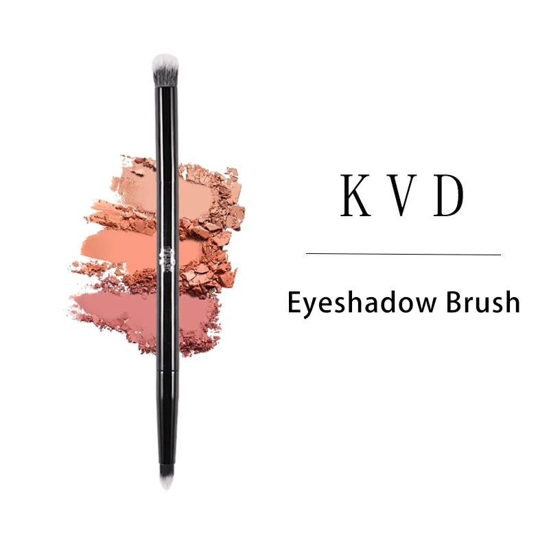 Kat Von D- Makeup Brush 24 Double Head Eyeshadow Brush Soft Fiber Hair Elegant Black Handle Brand Makeup Brushes for Woman