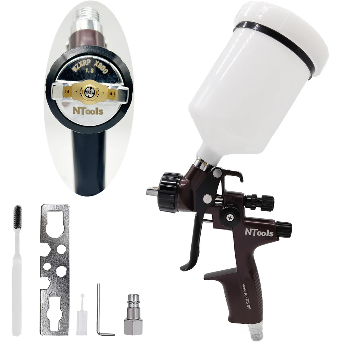 

SPRAY GUN , New style spray paint gun Upgrade the plum blossom nozzle for more uniform atomization. Spraying is more perfect.