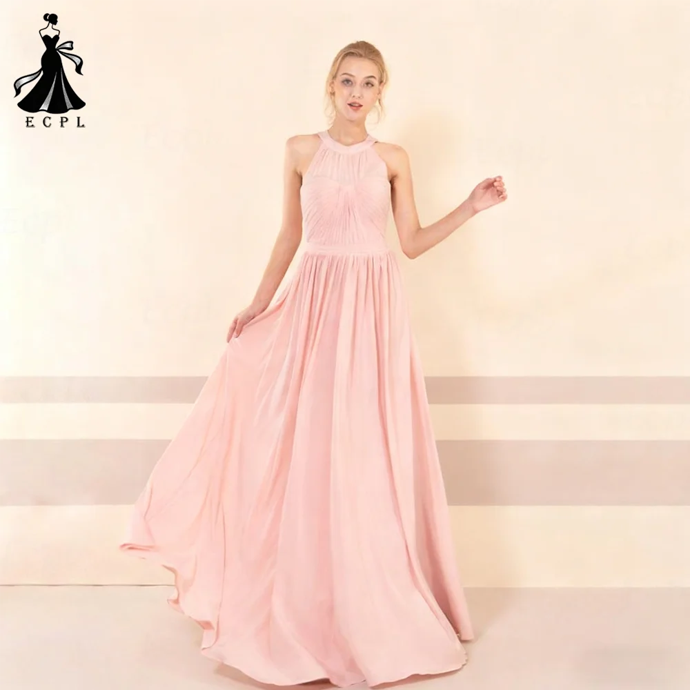 

Ecpl Boho Chiffon A-Line Prom Party Gown 2025 Sexy Sleeveless Backless Evening Dress Zipper Floor Length вечернее пла