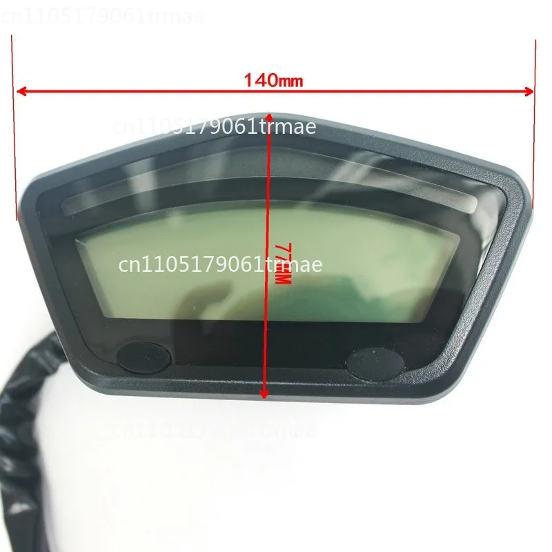 New 7-color adjustable motorcycle rider car bare handle modified instrument LCD meter odometer speed and oil volume adjustable
