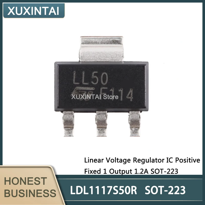 20Pcs/Lot  New Original  LDL1117S50R   LDL1117S25R  LDL1117 Linear Voltage Regulator IC Positive Fixed 1 Output 1.2A SOT-223