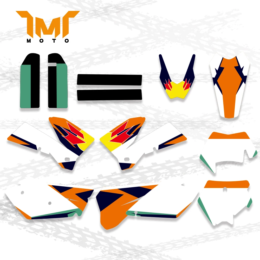 

TMT New team graphics decal sticker for ktm 125 200 250 300 400 450 525 sx sxf mxc xc xcf xcw exc excr 2005 -2007