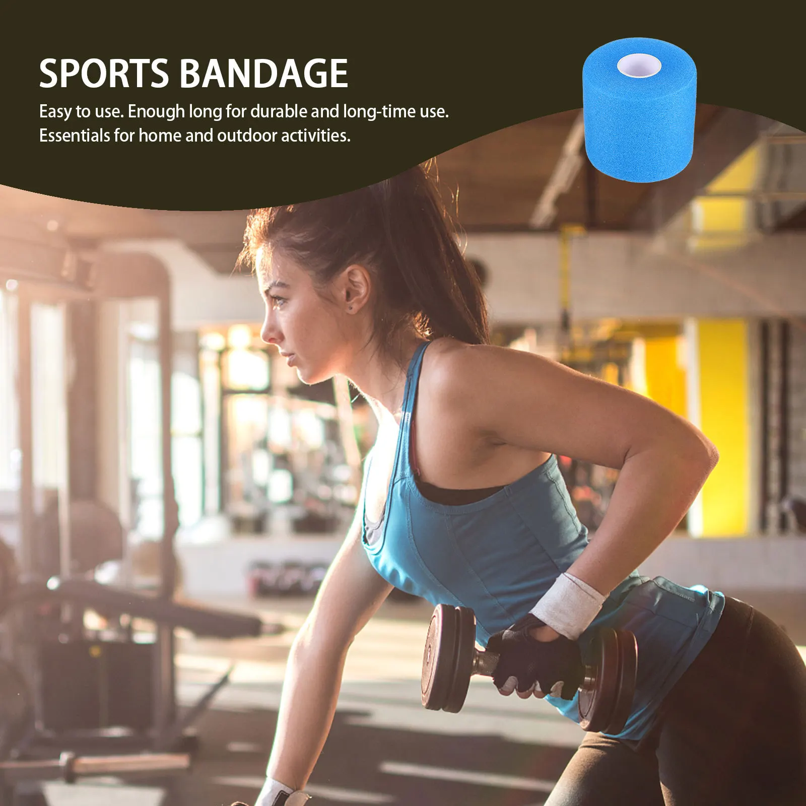 

Elastic Bandage Portable Sports Wrap Bands for Exercise Sponge Athletic Flexible Bandages Wound Breathable
