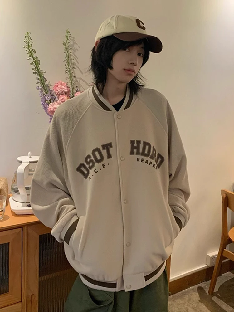 

Американский бейсбольный джет для мужчин, винтажная весенне-осенняя новая верхняя одежда, дышащая свободная посадка для подростков