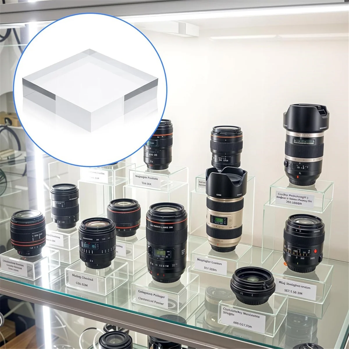 AA25 4 шт. квадратные акриловые блоки для дисплея, 4 х 4 х 1 дюйм полированные акриловые кубики, подставка для аксессуаров для кольца для торта