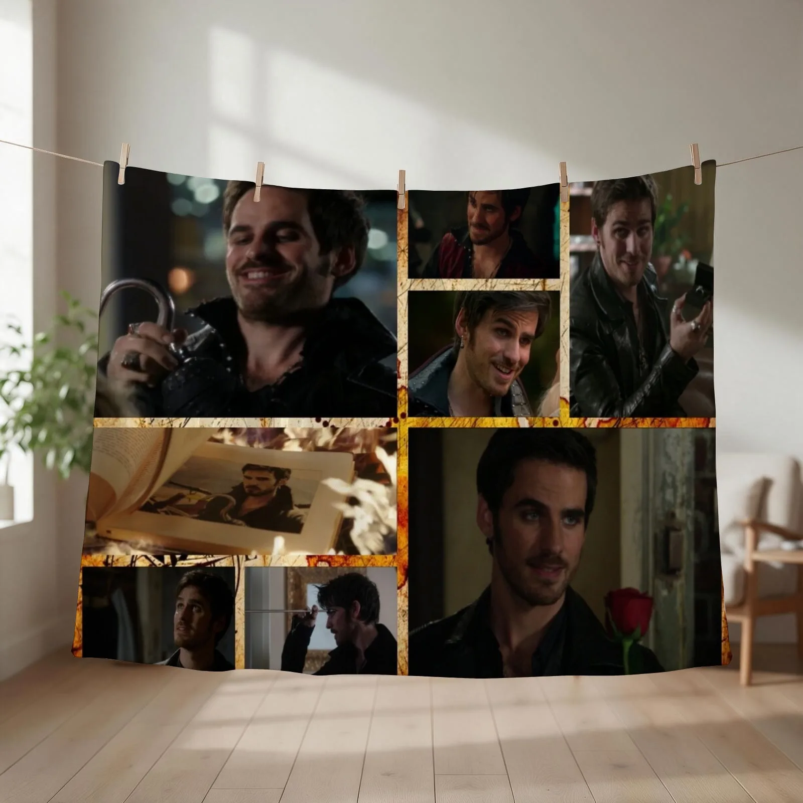 Captain Killian {Hook} Jones Love 39 Throw Blanket couch cozy soft plush fuzzy picnic outdoor blanket