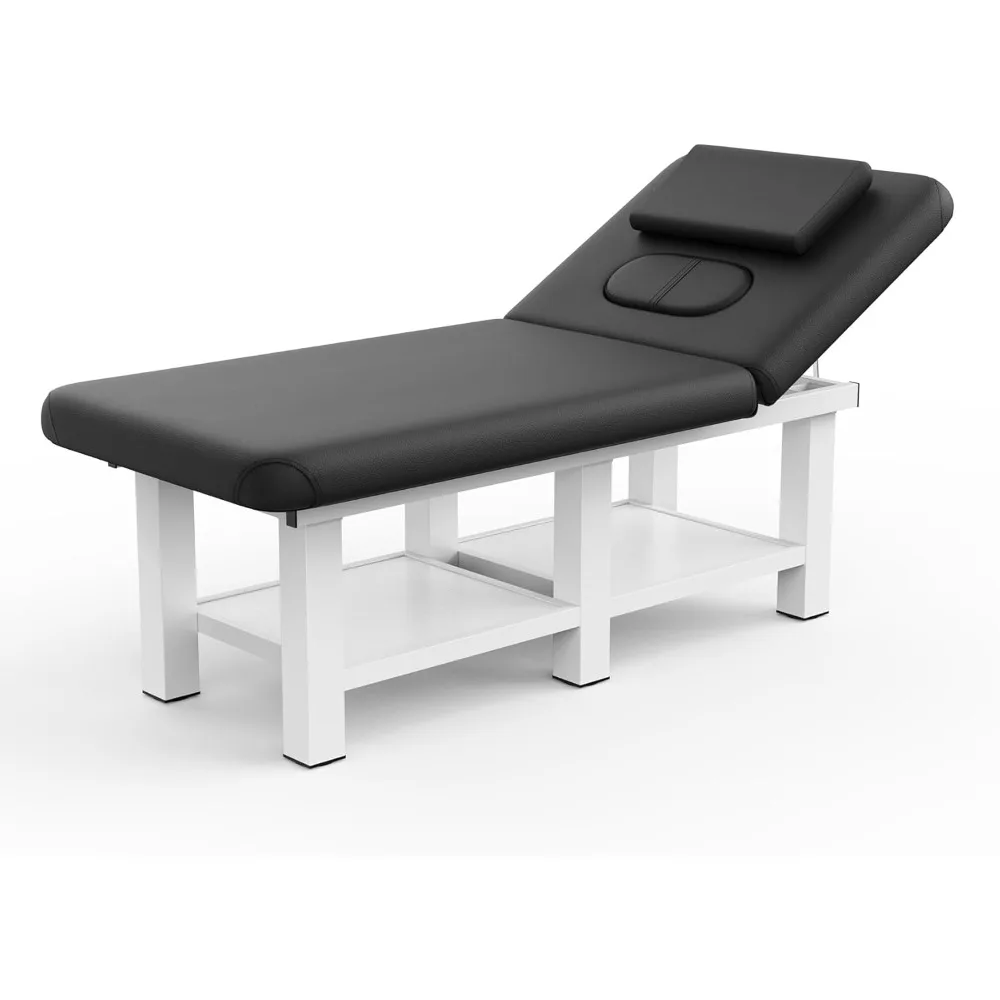 

Fixed Massage Bed, Heavy-duty Beauty Bed, Metal Frame, PU Leather, Physiotherapy Bed