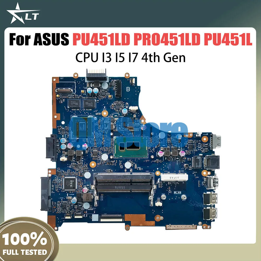 PU451L Notebook Mainboard For ASUS PRO ESSENTIAL PU451LD PRO451LD Laptop Motherboard CPU I3 I5 I7 4th Gen GT820M DDR3L