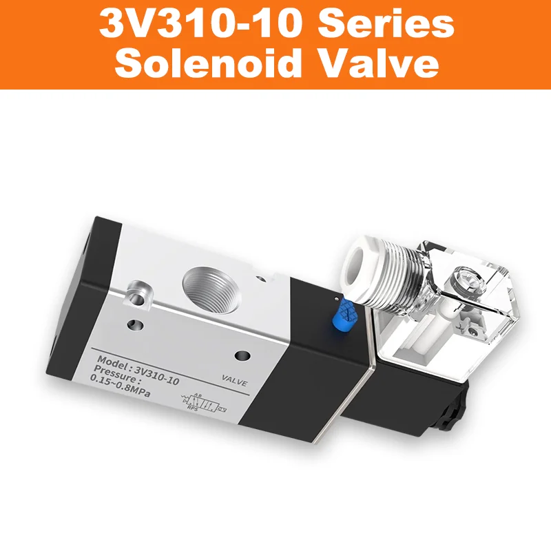 3V310-10-NC 3V310-10-NO Solenoid Valve 3 Port 2 Position Pneumatic Air Valve AC220V DC12V DC24V AC110V