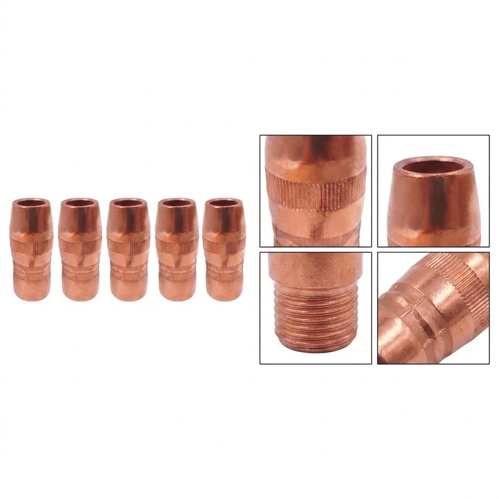 5 Pack Welding Nozzles N5818C Compatible with For Bernard for mig Gas Large for centerfire Series 58 inch 18 inch Recess