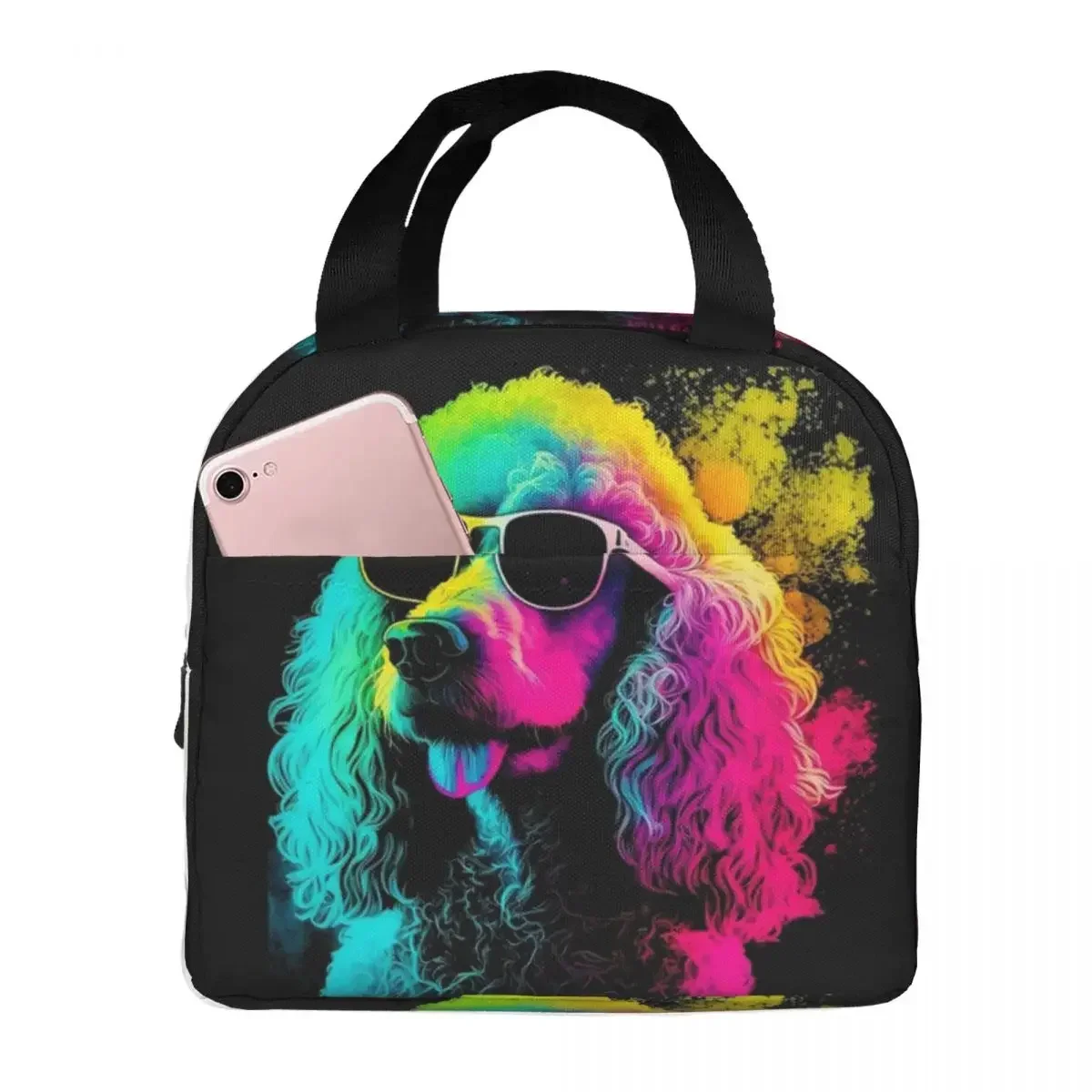 

Poodle Insulated Lunch Bags Resuable Picnic Bags Thermal Cooler Lunch Box Lunch Tote for Woman Work Kids School