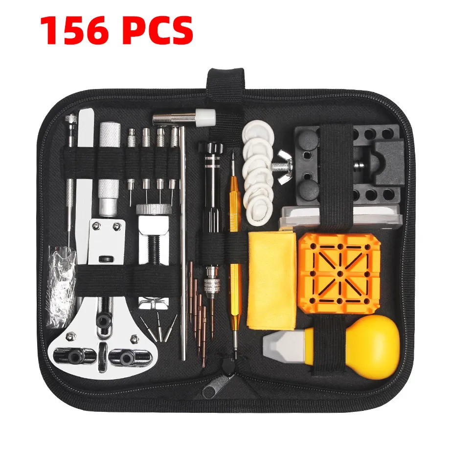 Watch Repair Tool Kit Professional 156Pcs Watchmaker Tools Set Watch Back Removal Battery Replacement Link Pin Remover Holder