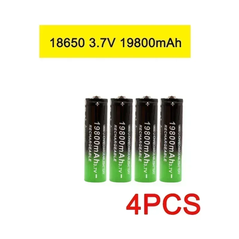 WE 18650 batterie haute qualité 19800 mAh 3.7 V 18650 Li-ion batteries batterie Rechargeable pour lampe de poche torche + livraison gratuite