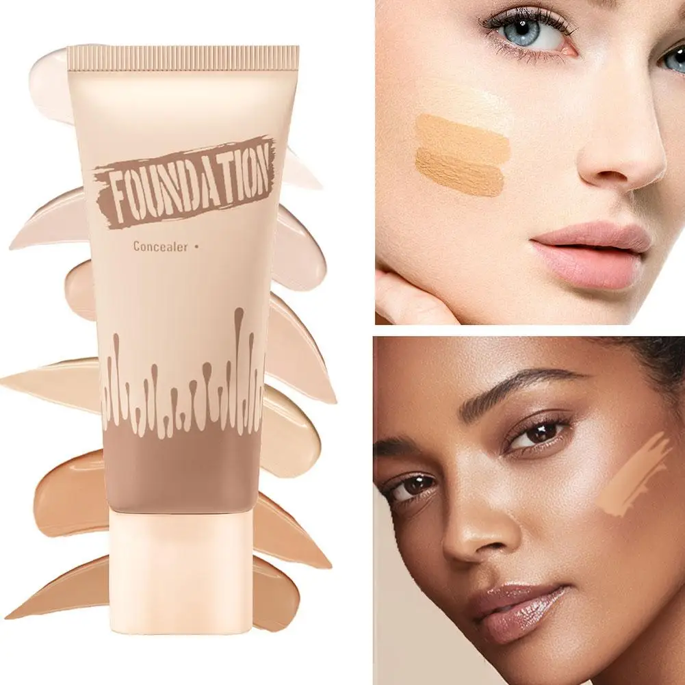 Slang Vloeibare Foundation Covers Tatoeages Acne Sproeten Zwarte Oogcirkels Huidskleur Waterdichte Concealer Draagbare Vloeibare Foundation