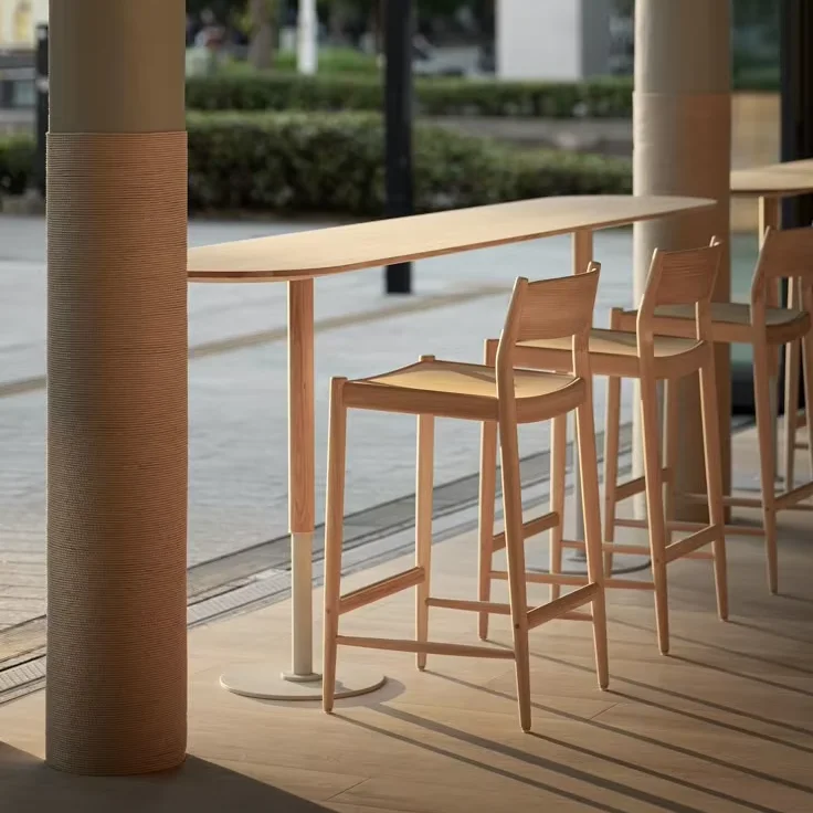 

Fast Food Furniture Hot Selling Customized Dinner Dining Club Coffee Shop Commercial Wooden Metal Restaurant Bar Table